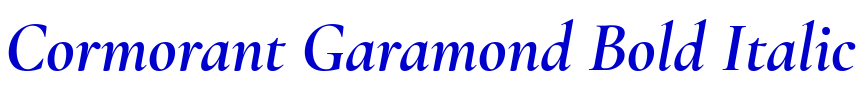Cormorant Garamond Bold Italic шрифт